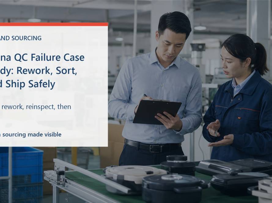 China QC Failure Case Study: Rework, Sort, and Ship Safely China sourcing agency cover image