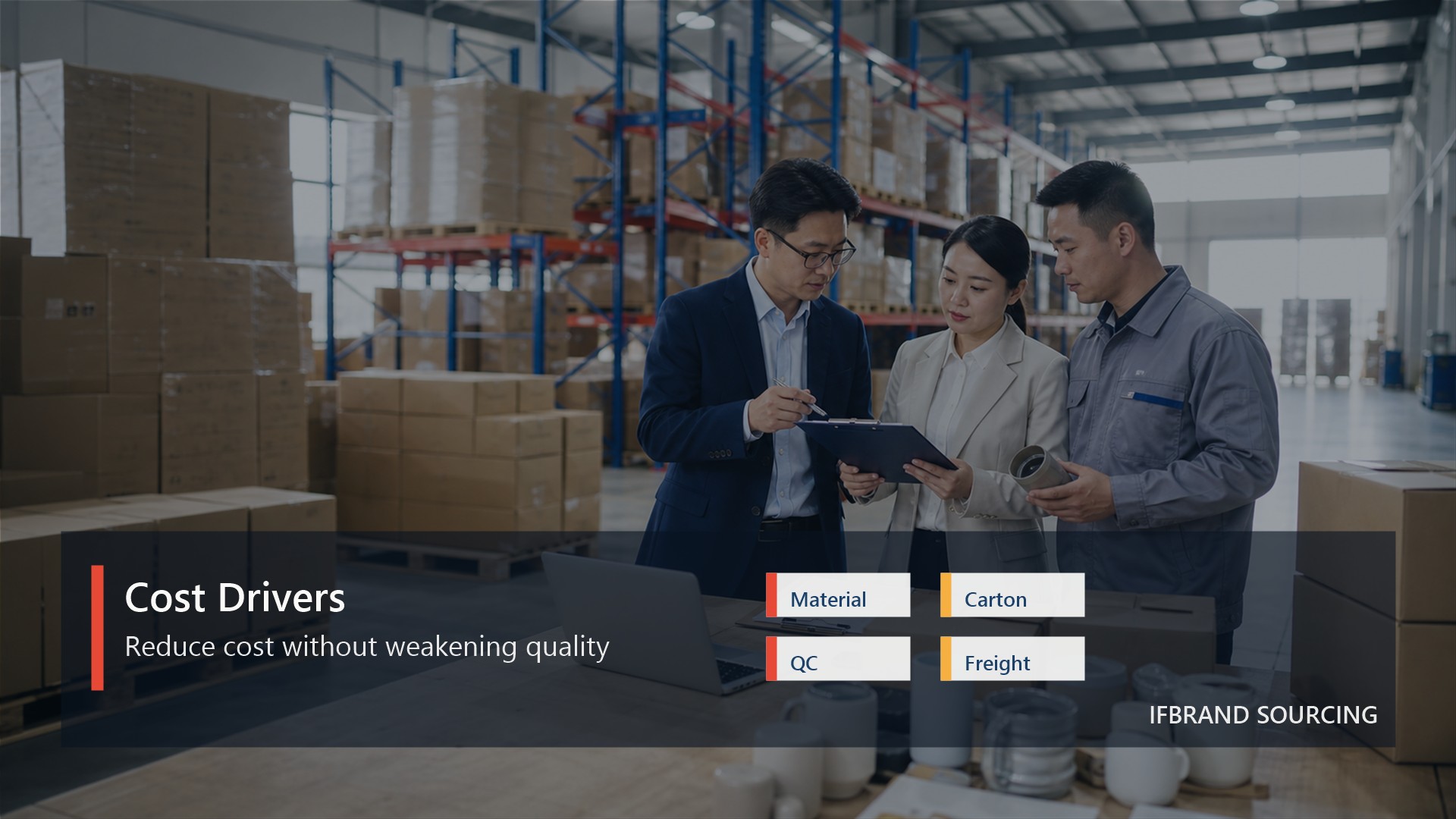 Cost Drivers visual for Kitchenware Sourcing Case Study: Cost Control from China
