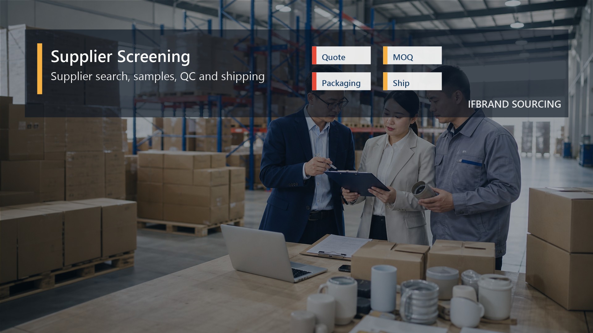 Supplier Screening visual for China Buying Agent for Ecommerce Brand Growth