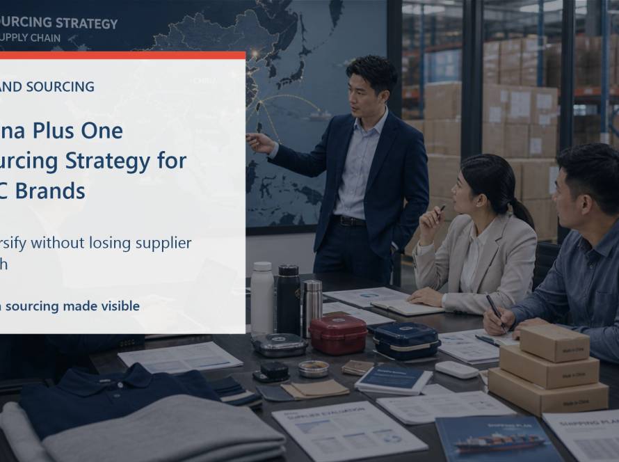 China Plus One Sourcing Strategy for DTC Brands China sourcing agency cover image