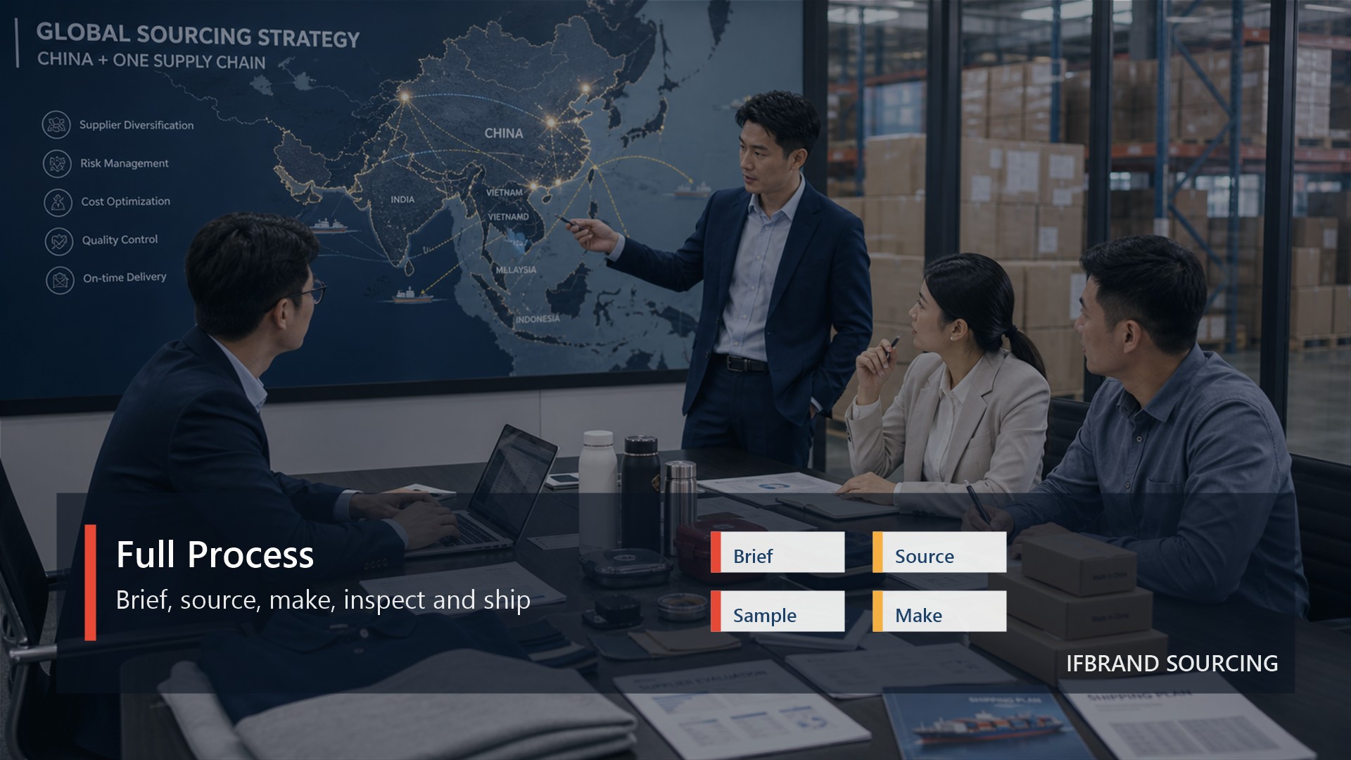 Full Process visual for End-to-End China Sourcing Process for Ecommerce Brands