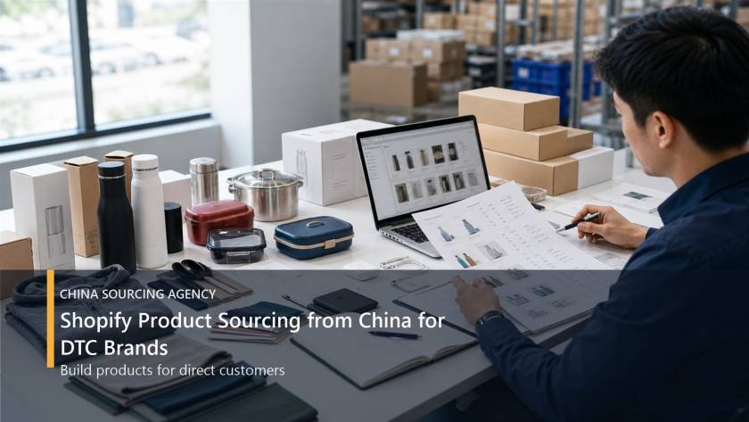 Shopify Product Sourcing from China for DTC Brands China sourcing agency cover image